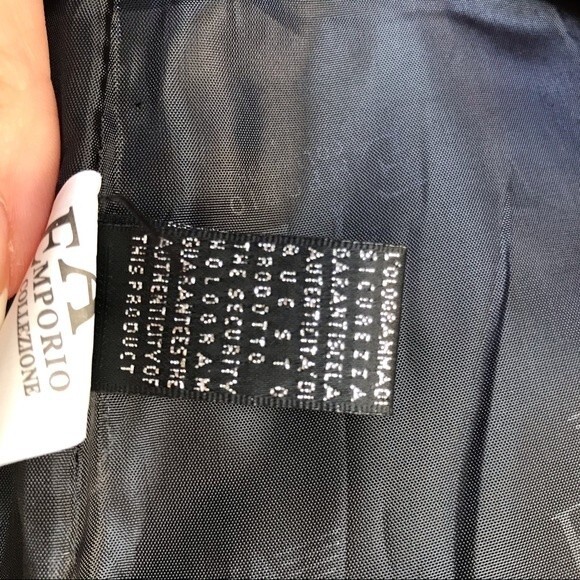 Emporio Armani Collezione Faux Leather Button Up Jacket- Medium- NWOTs! - Picture 6 of 10